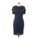 Stenay Cocktail Dress - Sheath Crew Neck Short sleeves: Blue Dresses - Women's Size 6