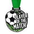 Trophy Monster Football Player of the Match Medal Pack Bulk Medal Deal | for Clubs & Party | Made from Printed Acrylic (3 pack sizes) (Pack of 25x Medals/Ribbons)