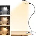 Lampes de lecture LED à col de cygne flexible à 360 ° lampe de table à intensité variable pince à