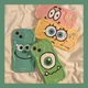Coque de téléphone en silicone souple Wave Lovely Cartoon SpongeBobs iPhone 15 14 13 12 11 Pro