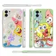 Coque de téléphone Bobs l'éponge de dessin animé avec lanière meilleurs amis iPhone 15 14 13 12 11