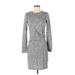 Club Monaco Casual Dress - Shift: Gray Marled Dresses - Women's Size 0