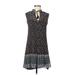 Shoshanna Cocktail Dress - A-Line Tie Neck Sleeveless: Black Dresses - Women's Size 8