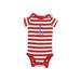 Just One You Made by Carter's Short Sleeve Onesie: Red Stripes Bottoms - Size 3 Month