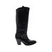 Via Spiga Boots: Black Solid Shoes - Women's Size 9 1/2 - Round Toe