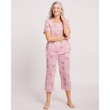 Blair Women's Floral Roses Capri Pajamas - Pink - XL - Womens