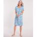 Blair Women's Floral Roses Nightgown - Blue - S - Misses