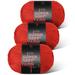 Hearth & Harbor Acrylic Crochet Yarn | Wayfair HH-Yrn370-3Pk-red