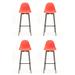 TOOU TA XL Barstool - Ocean Blue - Chrome Base Plastic/Acrylic/Metal in Red/Black | 37.4 H x 18 W x 19.7 D in | Wayfair S-TO-1511R-1506-B