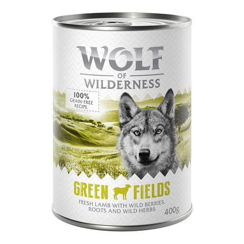 Sparpaket Wolf of Wilderness Adult - Single Protein 24 x 400 g / 800 g 24 x 400 g: Green Fields -...