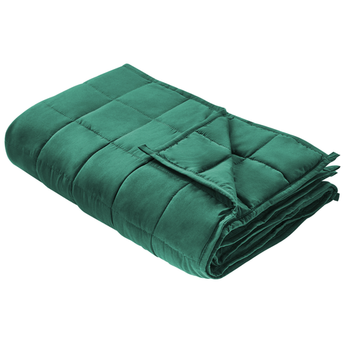 Gewichtsdecke Smaragdgrün Stoffbezug 120 x 180 cm mit Glasperlen Deckengewicht 7 kg Kleine Kammern Modern zum Schlafen bei 70 kg Körpergewicht