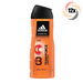 12x Bottles Adidas Team Force 3in1 Body Hair & Face Shower Gel Shampoo | 400ml