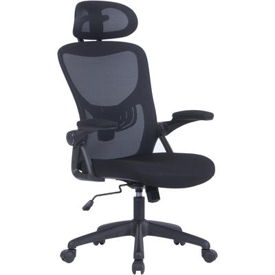 Drehstuhl BYLIVING "Flex", schwarz (schwarz, schwarz), B:62cm H:119cm T:58,5cm, Kunststoff, Polyester, Stühle, Bürodrehstuhl, moderner Bürostuhl mit vielen Einstellungsmöglichkeiten Image