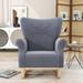 Rocking Chair - Harriet Bee Jakhyla Upholstered Rocking Chair Accent Chair for Bedroom Velvet/Fabric in Brown | 34.7 H x 33.3 W x 30.3 D in | Wayfair