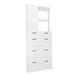 Latitude Run® Trendy Multifunctional Hall Tree w/ 3 Flip Drawers & 2 Sliding Drawers Wood in White | 80.7 H x 31.5 W x 11.8 D in | Wayfair