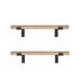 Gracie Oaks Almund 2 Piece Oak Bracket Shelf Wood in Brown | 1 H x 70 W x 7 D in | Wayfair 4493603B5FCA4FF3AE45CC347AAE0C75