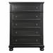 Canora Grey Sintia 5 - Drawer Accent Chest Wood in Black/Brown | 54.25 H x 40 W x 18 D in | Wayfair 37111845ED6E4B7BB4135C8C3787AA63