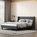 Ebern Designs Artiomas Upholstered Platform Bed Upholstered in Gray | 38.61 H x 81.11 W x 63.81 D in | Wayfair CE47BC9FAAC943C1A6913E829C1CF6CA