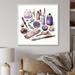 Ophelia & Co. Natural Cosmetics Lavender Bliss Eco Make-Up - Toiletries Wall Decor Canvas, Cotton in Indigo | 30 H x 30 W x 1 D in | Wayfair