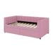 Mercer41 Vendula Twin Upholstered Daybed w/ Two Drawers Upholstered in Pink | 28.9 H x 41.9 W x 79.7 D in | Wayfair