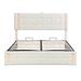 Ivy Bronx Hinderikus Bed Upholstered/Faux leather in White | 40.9 H x 56.3 W x 76.8 D in | Wayfair D2D38BF7E84B45FF8FBB2219CC03D5AE