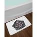 The Holiday Aisle® Hevan Bath Mat Polyester in Blue/Brown/Gray | 30.2 H x 20 W x 0.78 D in | Wayfair B6D170933BF347B09C937897A8B0111E