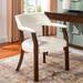 Solid Wood Dining Chairs with Upholstered,Office Desk Chair with Arms
