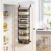 6-Tier Over the Door Pantry Organizer, Metal Pantry Organization and Storage with 6 Baskets, Heavy-Duty Back of Door Spice Rack
