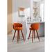 Counter Height Bar Stools Set of 2 Velvet Lounge Barstools Kitchen Armless Bar Stools with Tufted Back and Footrest Chair