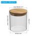 27oz Glass Jar with Airtight Bamboo Lid Glass Kitchen Container (12x10cm) - Transparent