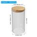 47oz Glass Jar with Airtight Bamboo Lid Glass Kitchen Container (20x10cm) - Transparent