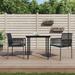 Dcenta Patio Chairs with Cushions 2 pcs Black 21.3 x23.8 x32.9 Poly Rattan