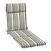 Arden Selections earthFIBER Outdoor Chaise Cushion 72 x 21 Taupe Grey Boardwalk Stripe