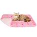 SEAYI Self Cooling Cat Mats for Indoor Cats Dogs Cute Pattern Ice Silk Pet Beds for Small Dogs & Cats Washable-Rectangle Pet Summer Cooling Beds for Puppy and Kitten Clearance Under $15 Pink/S