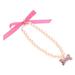 Pearl Necklace 1 Pc Necklace Cat Pearl Collar Adjustable Cats Pearl Necklace Bow Ribbon Pearl Collar