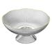 Round Footed Bowl Plastic Fruit Bowl Footed Fruit Tray Dessert Display Stand with Draining Hole Kitchen Counter Serving Bowl Countertop Centerpiece Stand[Clear]