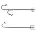 2pcs Outdoor Shepherds Hook Garden Hanging Stake Heavy Duty Bird Feeder Pole Metal Hanger Hooks for Solar Light Hanger Wedding Decor Black