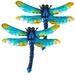 2pcs Iron Dragonfly Wall Decorations Metal Wall Art Craft Hanging Pendants