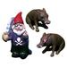 1 Set Garden Gnome Statue Pig Figures Resin Gnome Miniature Gnome Yard Gnome Ornament