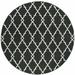 8 x 8 Black and Ivory Indoor Outdoor Area Rug