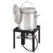 LeCeleBee 60QT Aluminum Boil Kit with Basket Perfect for Seafood Boiling and Steaming Outdoor Propane Gas Cooker with Adjustable 0-10 PSI Regulator Non-Assembly Frame Stand