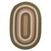 Colonial Mills Racetrack II Reversible Braided Rug Field Green 2 x 4 Oval Reversible Made To Order Stain Resistant 2 x 3