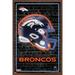 NFL Denver Broncos - Neon Helmet 23 Wall Poster 22.375 x 34 Framed