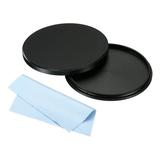 55mm Lens Filter Stack Cap Aluminum Lens Cap Alloy Filter Stacks Protective Case with Cleaning Cloth