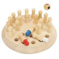 Wooden Chess Toy Kid Wooden Chess Toy Baby Educational Memory Training Board Puzzle Game for Boys Girls