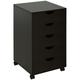 Yone jx je 5 Drawer File Cabinet Storage Organizer Filing Cabinet with Nordic Minimalist Modern Style & Wheels Brown