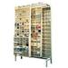 Quantum Storage Systems Gondola Free Standing Slider System with 36 Bins Ivory