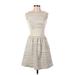 Tart Casual Dress - A-Line: Gray Marled Dresses - Women's Size Small