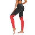 JSKUMAR Women s Gradient Print Compression Leggings High Waist Stretchy Skinny Yoga Pants Full Length Gym Leggings Red M