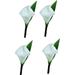 ZQRPCA Set of 4-Real Touch Cream Artificial Keepsake Calla Lily boutonnieres Pin Included